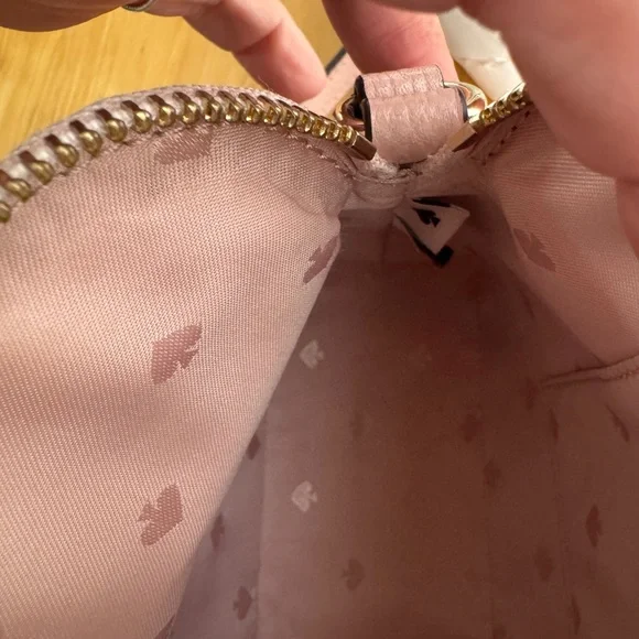 NEW KATE SPADE Leather Blush Pink Southport Ave Hanna Crossbody Bag zip closure - Picture 6 of 11